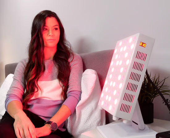 A Woman sitting in front of her Vital Pro to improve her mental health